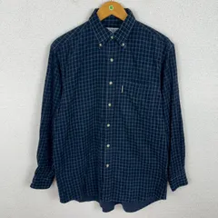 90s CHAPS RALPH LAUREN チャップス ラルフローレン ボタンダウンシャツ チェック ネイビー Mサイズ メンズ 古着 レトロ アメカジ ストリート