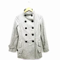 イング INGNI コート アウター Pコート ピーコート 無地 シンプル ショート丈 長袖 ウール 毛 M グレー /MT2