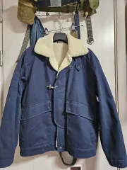 ZARA アメリカ海軍 デッキジャケット型 フリース 42サイズ シェルパ フリース ジャケット