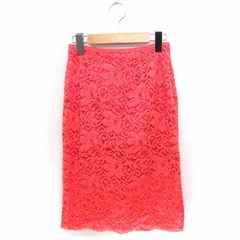 スタニングルアー STUNNING LURE スカート レース タイト ひざ下丈 コットン 綿 00 ピンク /FT16