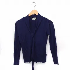 エムケー ミッシェルクラン MK MICHEL KLEIN ニット セーター リボン 長袖 アンゴラ混 無地 38 パープル 紫 /FT31