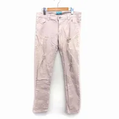 デイシー deicy デニム パンツ スキニー コットン 綿 ダメージ加工 1 ピンクベージュ /HT32