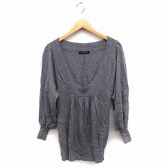 トラッゾドンナ Torrazzo Donna ニット チュニック ドルマンスリーブ オーバルネック 長袖 カシミヤ混 アンゴラ混 グレー /FT25