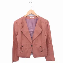 シンプリシテェ Simplicite トライアングルカラー ジャケット 総裏地 薄手 無地 シンプル 茶 ブラウン /TT41