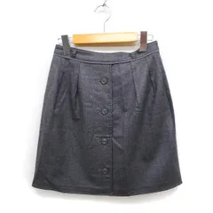 プロポーション ボディドレッシング PROPORTION BODY DRESSING タック 台形スカート ミニ ラメ混 ウール 2 グレー 灰 /FT44