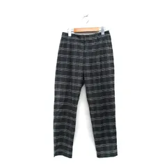 グローバルワーク GLOBAL WORK CARREMAN テーパード パンツ ギャザー チェック M チャコールグレー /KT20