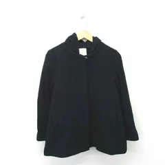 カージュ Khaju フード コート アウター ショート ウール 総裏地 36 ネイビー 紺 /TT8