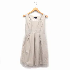 アンタイトル UNTITLED ワンピース フレア ロング マキシ丈 ティアード タック レース ノースリーブ 2 アイボリー /NT13