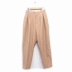 アパートバイローリーズ apart by lowrys パンツ スラックス テーパード ギャザー 無地 シンプル  M ブラウン 茶 /KT26