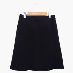 エムエフエディトリアル m.f.editorial 台形 スカート 膝上 無地 シンプル M ブラック 黒 /HT12