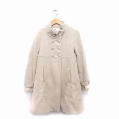 オリーブデオリーブ OLIVE des OLIVE コート アウター フレア ミドル丈 スタンドカラー ウール アイボリー 白 /KT42