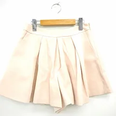 ナイン NINE キュロット パンツ 無地 フレア シンプル ミニ ショート ウール混 0 ピンク /MT53