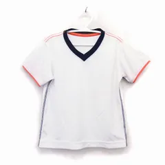 ユニクロ UNIQLO 子供服 Tシャツ カットソー Vネック 半袖 無地 100 ホワイト 白 /HT12