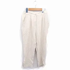 アーバンリサーチ URBAN RESEARCH Items テーパード パンツ ジップフライ 麻 リネン混 M ベージュ 薄茶 /TT18