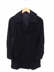 イング INGNI ステンカラー コート アウター ミドル ダブルボタン ウール M 黒 ブラック /TT3