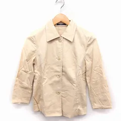 ロペ ROPE ステンカラー ジャケット アウター 七分袖 無地 綿 9 ベージュ /FT6