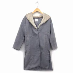 アースミュージック&エコロジー EARTH MUSIC & ECOLOGY ファーカラー コート アウター ロング フェイクファー ドロップショルダー F グレー /NT22