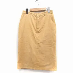 アーバンリサーチ サニーレーベル URBAN RESEARCH Sonny Label コーデュロイ タイトスカート ロング スリット 無地 綿 38 キャメル 茶 /FT6