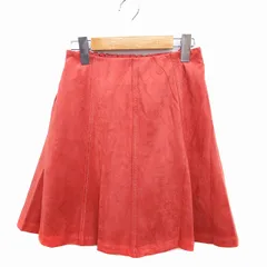 ムルーア MURUA タグ付き フレア スカート フェイクスエード ミニ F オレンジ /FT16