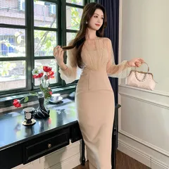 結婚式のドレス パーティー ビジュー パール シースルー 全2色【】