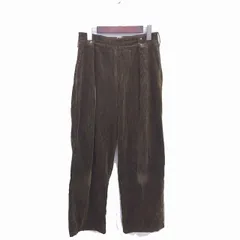 アーバンリサーチ ドアーズ URBAN RESEARCH DOORS ワイド コーデュロイ ハイウエスト パンツ ロング 38 カーキ /TT33
