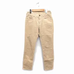 プラステ PLST パンツ ストレート コーデュロイ コットン 綿 ローライズ ジップフライ S ベージュ /NT9