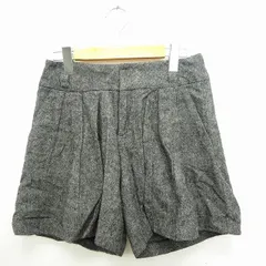 アースミュージック&エコロジー EARTH MUSIC & ECOLOGY パンツ ボトムス キュロット 総柄 ミニ ショート丈 ウール 毛 S グレー /MT8