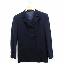 コムサデモード COMME CA DU MODE ジャケット アウター 肩パット 無地 シンプル 長袖 ウール ネイビー 紺 /MT37