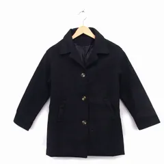 アビトーキョー ABITOKYO ステンカラー コート アウター ミディ 中綿 無地 S 黒 ブラック /NT20