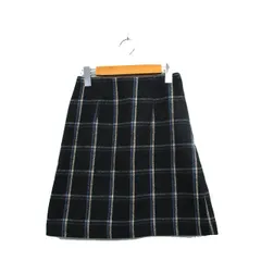 N.Natural Beauty Basic N.ナチュラルビューティーベーシック 台形 スカート ミニ チェック S ブラック 黒 /KT29