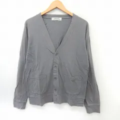 アーバンリサーチ サニーレーベル URBAN RESEARCH Sonny Label カーディガン カットソー 長袖 V襟 無地 シンプル 綿 コットン M グレー /ST31