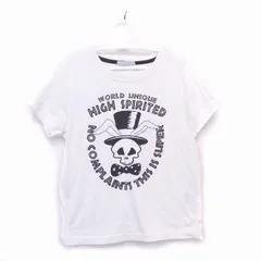 子供服 Tシャツ カットソー 半袖 綿混 プリント 英字 イラスト 120 ホワイト 白 /HT7 N