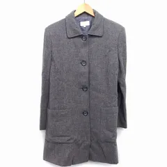 オットー OTTO コレクション collection ステンカラー コート ミドル丈 総柄 ウール混 11 グレー 灰 /HT25