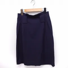 アダムエロペ Adam et Rope' スカート タイト ひざ丈 無地 シンプル 36 ネイビー 紺 /FT41