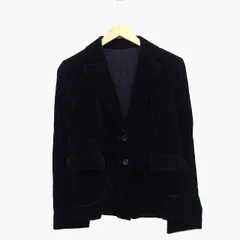 シップス SHIPS テーラード ジャケット ベロア シングル コットン 綿 S ブラック 黒 /HT2