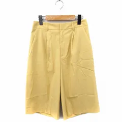 アーバンリサーチ URBAN RESEARCH パンツ クロップド 無地 シンプル リネン混 38 イエロー 黄 /FT25