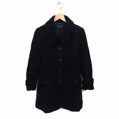 ミッシュマッシュ MISCH MASCH ステンカラー コート アウター ミドル アンゴラ混 ウール混 38 黒 ブラック /NT12