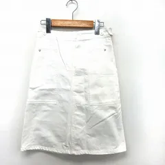 カスタネ Kastane スカート デニム タイト 膝丈 ウエストゴム シンプル 1 ホワイト /ST57