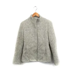 クリアインプレッション CLEAR IMPRESSION スタンドカラー コート アウター ショート丈 ウール 2 グレー 灰 /KT2