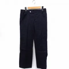 マカフィー MACPHEE トゥモローランド パンツ ストライプ スラックス ロング コットン 綿 36 ネイビー 紺 /FT32