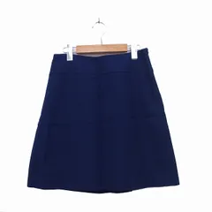 B&Y ユナイテッドアローズ BEAUTY&YOUTH ビューティー&ユース スカート 台形スカート ミニ ウール M ネイビー 紺 /KT40