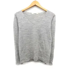ウィムガゼット Whim Gazette セーター ニット シンプル 長袖 Vネック ウール 毛 F グレー 灰 /HT10