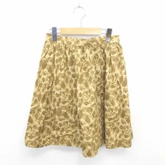 ラギッドファクトリー RUGGED FACTORY タグ付き スカート ギャザー フレア ひざ丈 迷彩 カモフラ 薄手 綿 コットン F 薄茶 ベージュ /TT17