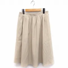ナノユニバース nano universe スカート ギャザー ロング 無地 シンプル F ベージュ /FT6