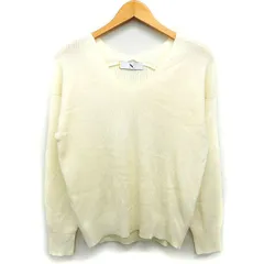 N.Natural Beauty Basic N.ナチュラルビューティーベーシック セーター ニット ローゲージ シンプル 長袖 Vネック ウール 毛 M ライトベージュ /HT10