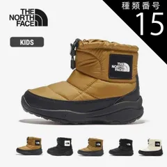 種類15：(KW)TNFブラック×TNFホワイト/22cm ザ・ノース・フェイス THE NORTH FACE ヌプシ ブーティ ロゴ ショート キッズ NFJ52280 防水 保温 K Nuptse Bootie Logo Short TNFブラック×TNF