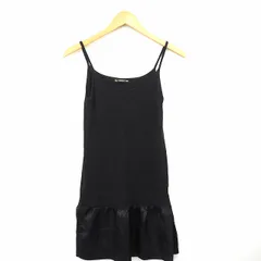 ラボラトリーワーク laboratory work ワンピース 無地 シンプル サテン ひざ丈 袖なし ノースリーブ M ブラック 黒 /MT30