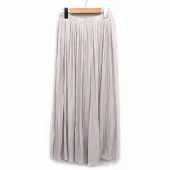 ルクールブラン le.coeur blanc ギャザー スカート フレア ロング ミモレ丈 無地 シンプル 38 ベージュ /HT29