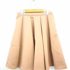 アダムエロペ Adam et Rope' フレアスカート 無地 シンプル ひざ丈 36 ベージュ 薄茶 /MT30