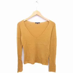 23区 オンワード樫山 ニット セーター Vネック 薄手 無地 シンプル 長袖 38 からし色 マスタード /TT8